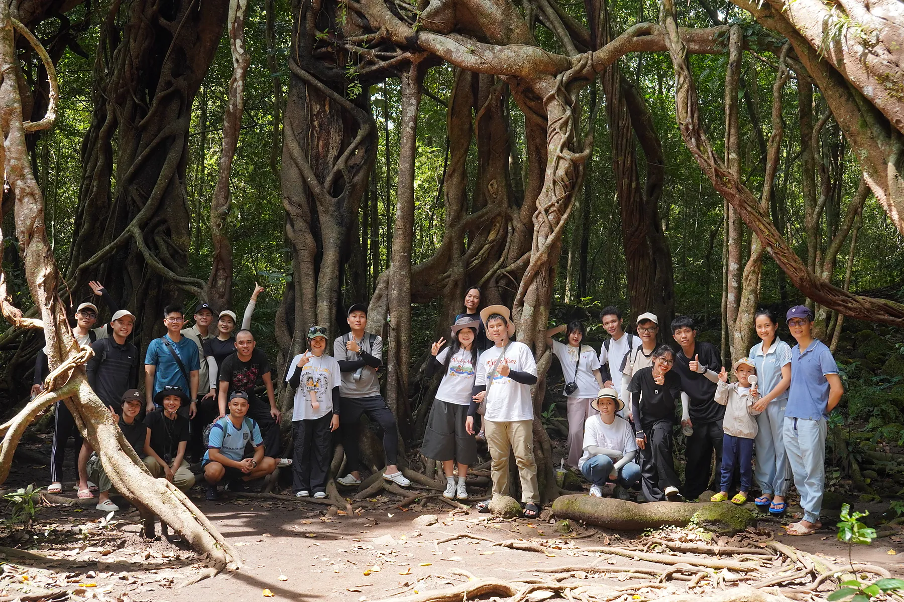 CommonWorks team: the whole team on a forest trip