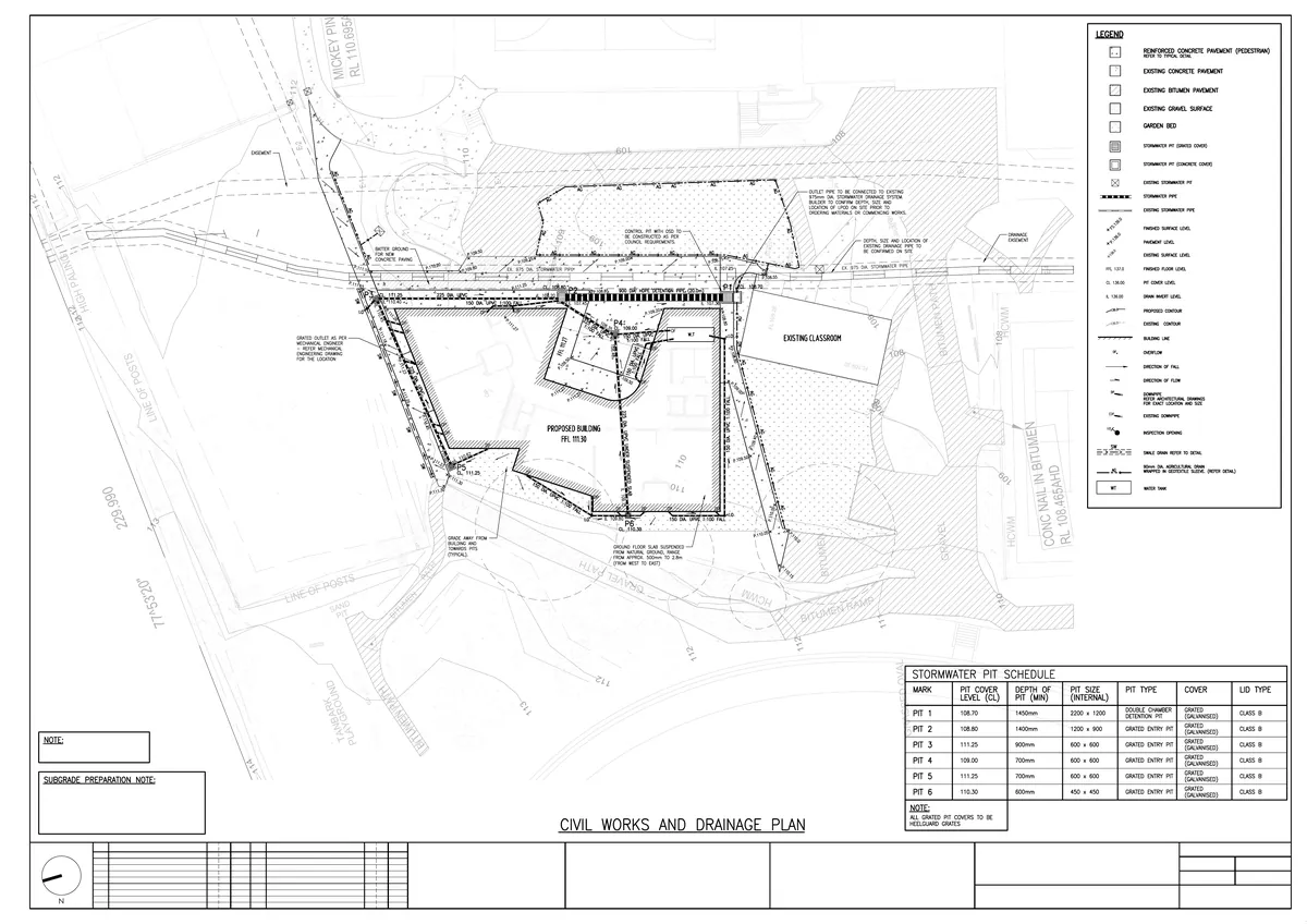 Sheet 1 of Proposed New College Development, VIC