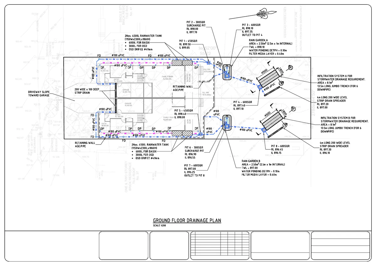 Sheet 1 of Proposed Attached Dual Occupancy, NSW