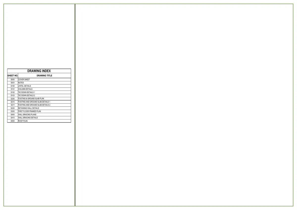 Sheet 1 of New Residence Double Storey, WA